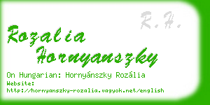 rozalia hornyanszky business card